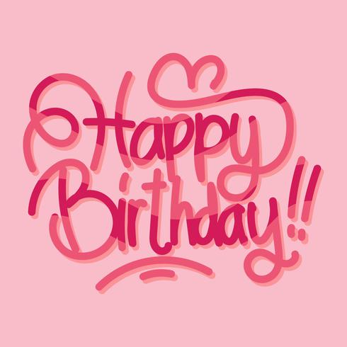 Happy Birthday Typography Vector