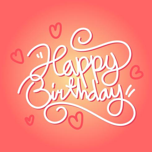 Happy Birthday Typography Vector