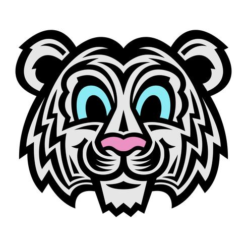 Lindo tigre de dibujos animados vector