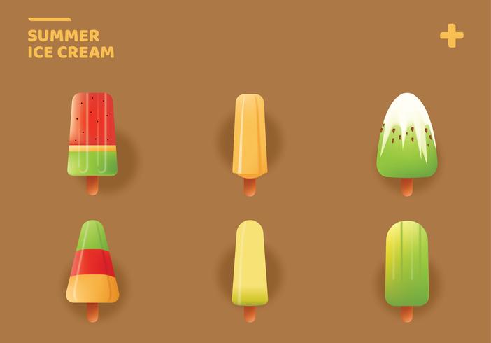 Summer Ice Cream Icon Vector Pack