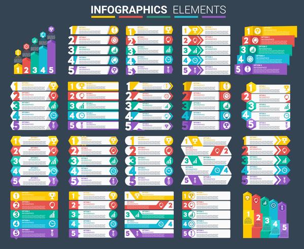 INFOGRAPHICS ELEMENTS SET vector