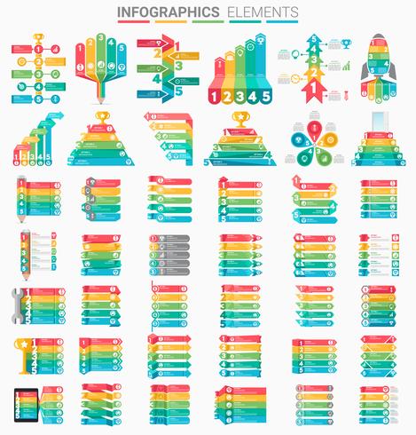 INFOGRAPHICS ELEMENTS SET vector