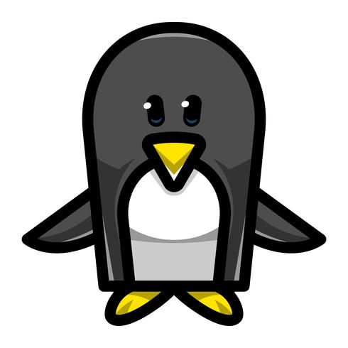 Penguin cartoon illustration vector