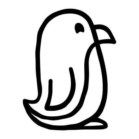 Penguin cartoon illustration vector
