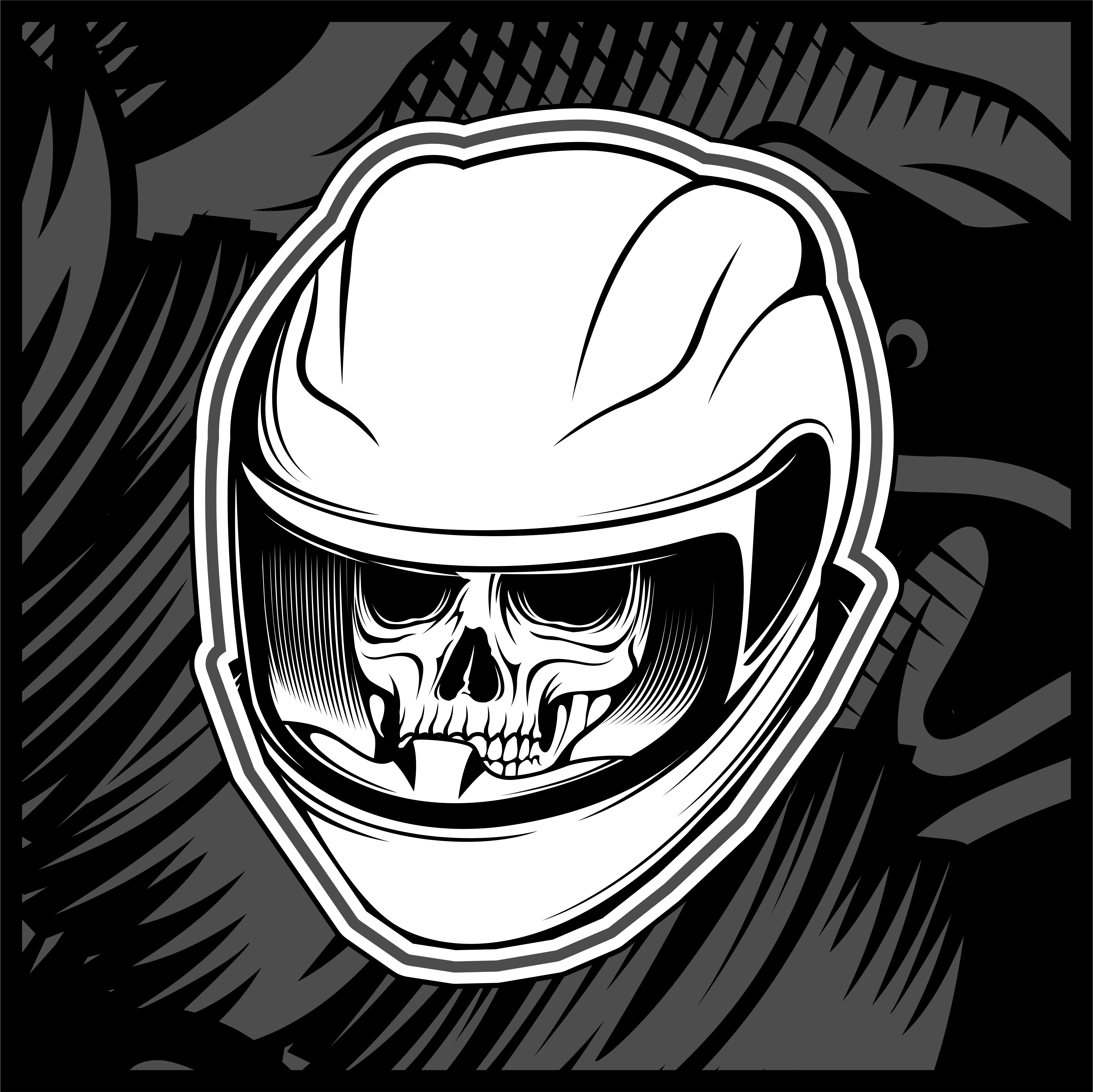 skull helmet hand drawing vector 540563 Vector Art at Vecteezy