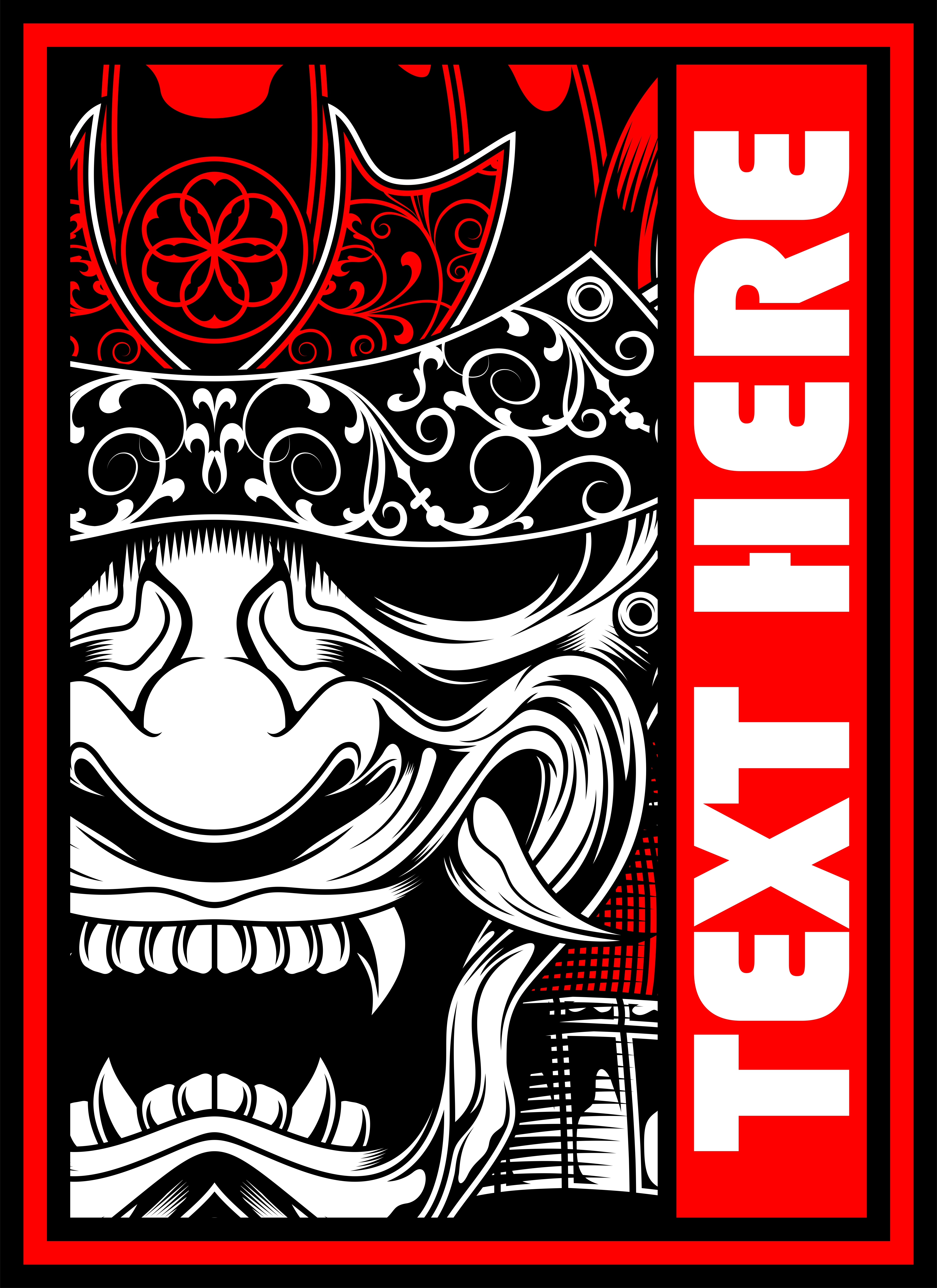 samurai hand drawing vector 540628 Vector Art at Vecteezy