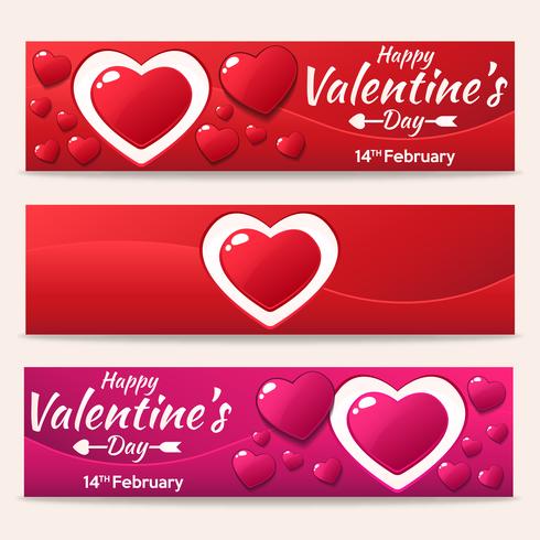 Happy Valentines Day beautiful banner template background vector