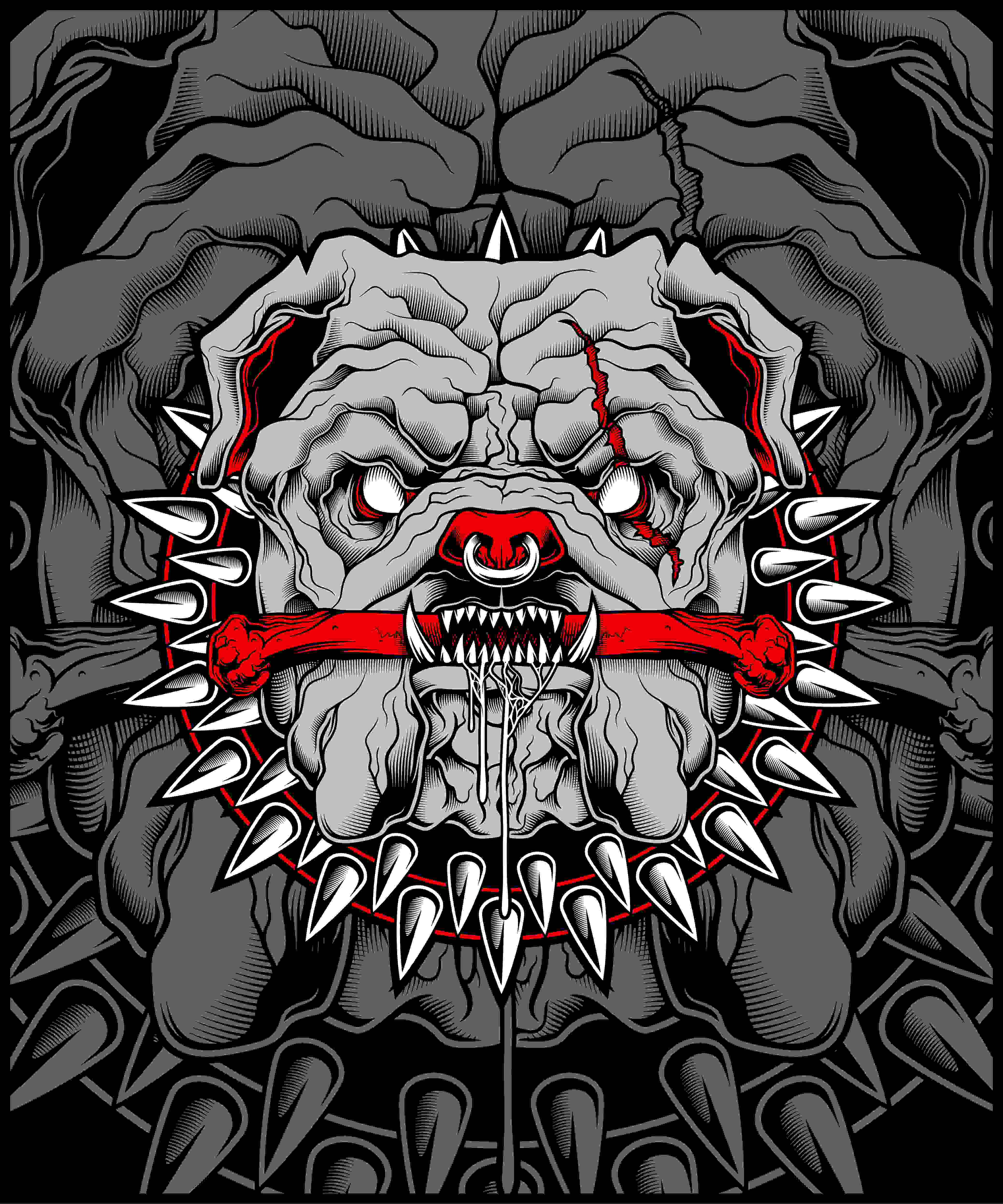 Mean Bulldog Mascot Illustration 540687 Vector Art at Vecteezy