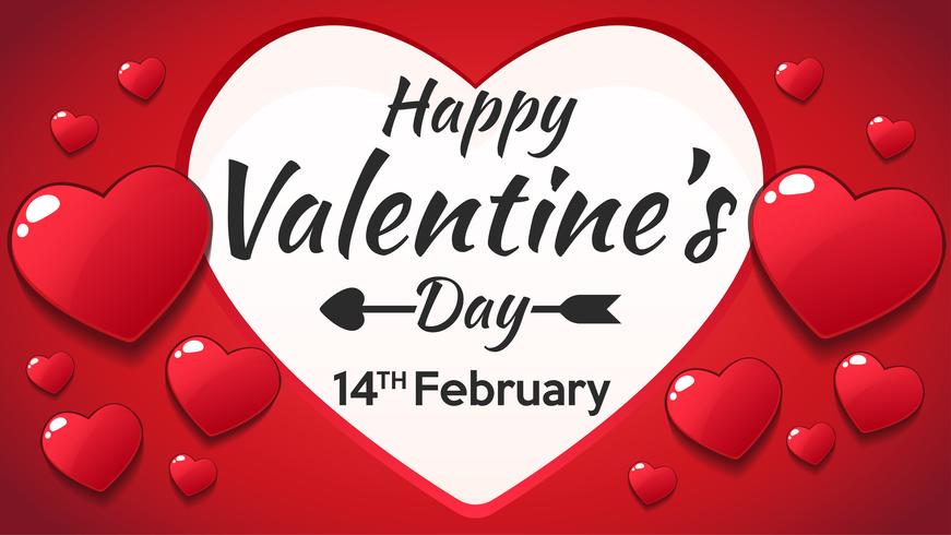 Happy Valentines Day Vector Lettering design ,Vector illustration