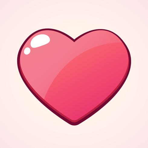 Dibujos animados de corazón de San Valentín, ilustración vectorial diseño vector