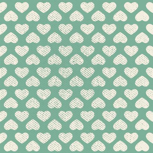 Vector Seamless Grunge Heart Pattern