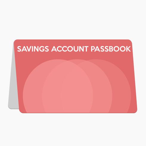 Saving account passbook flat design vector