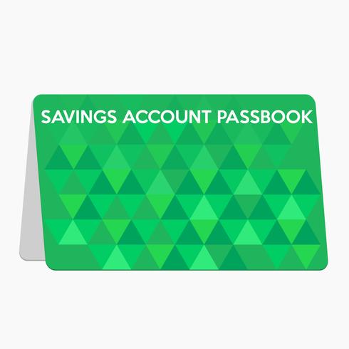 Saving account passbook flat design vector