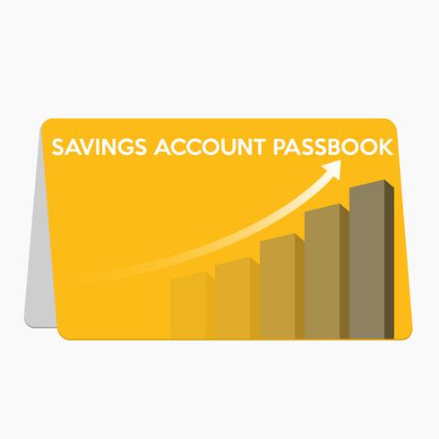 Saving account passbook flat design vector