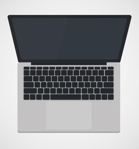 Laptop o notebook en un diseño plano. vector