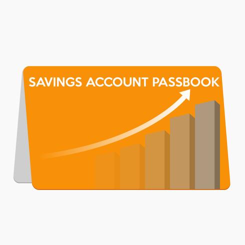 Saving account passbook flat design vector