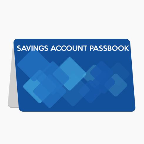 Saving account passbook flat design vector