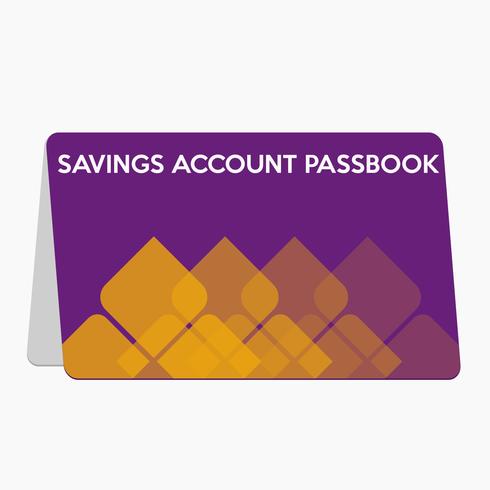 Saving account passbook flat design vector