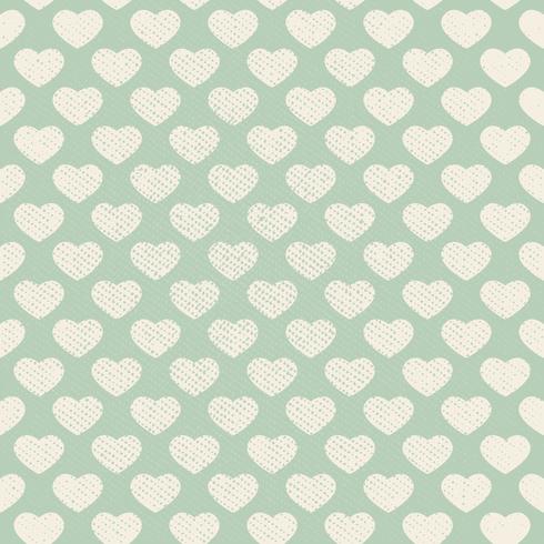 Vector Seamless Grunge Heart Pattern