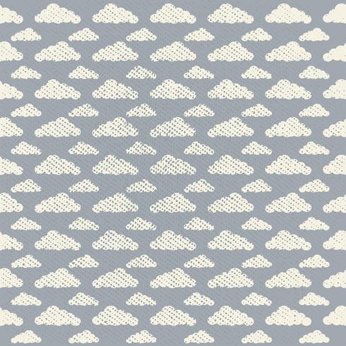 Vector Seamless Grunge Cloud Pattern