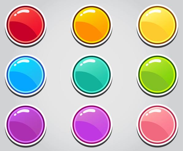 Cartoon button set game, GUI element for mobile game vector