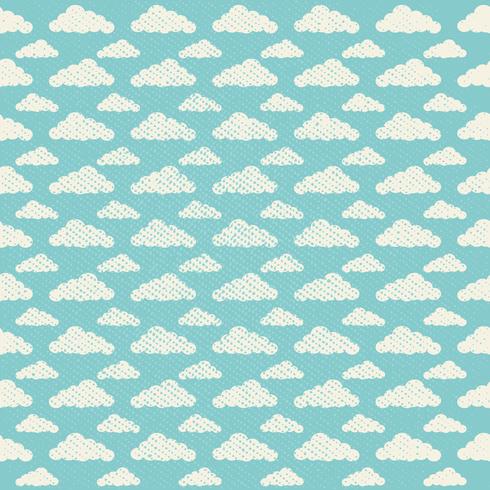 Vector Seamless Grunge Cloud Pattern