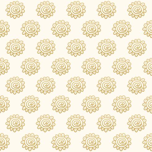 Vector Seamless Hand Drawn Tribal Boho Style Pattern