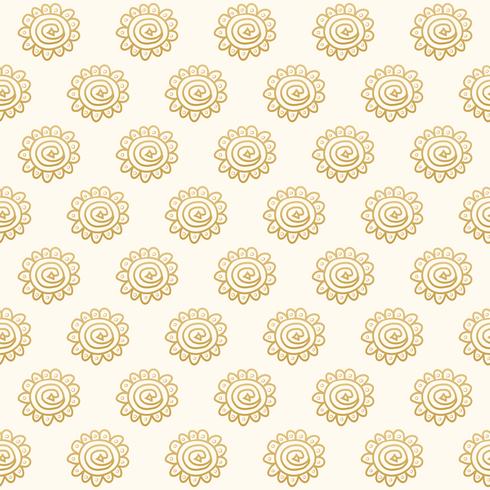 Vector Seamless Hand Drawn Tribal Boho Style Pattern