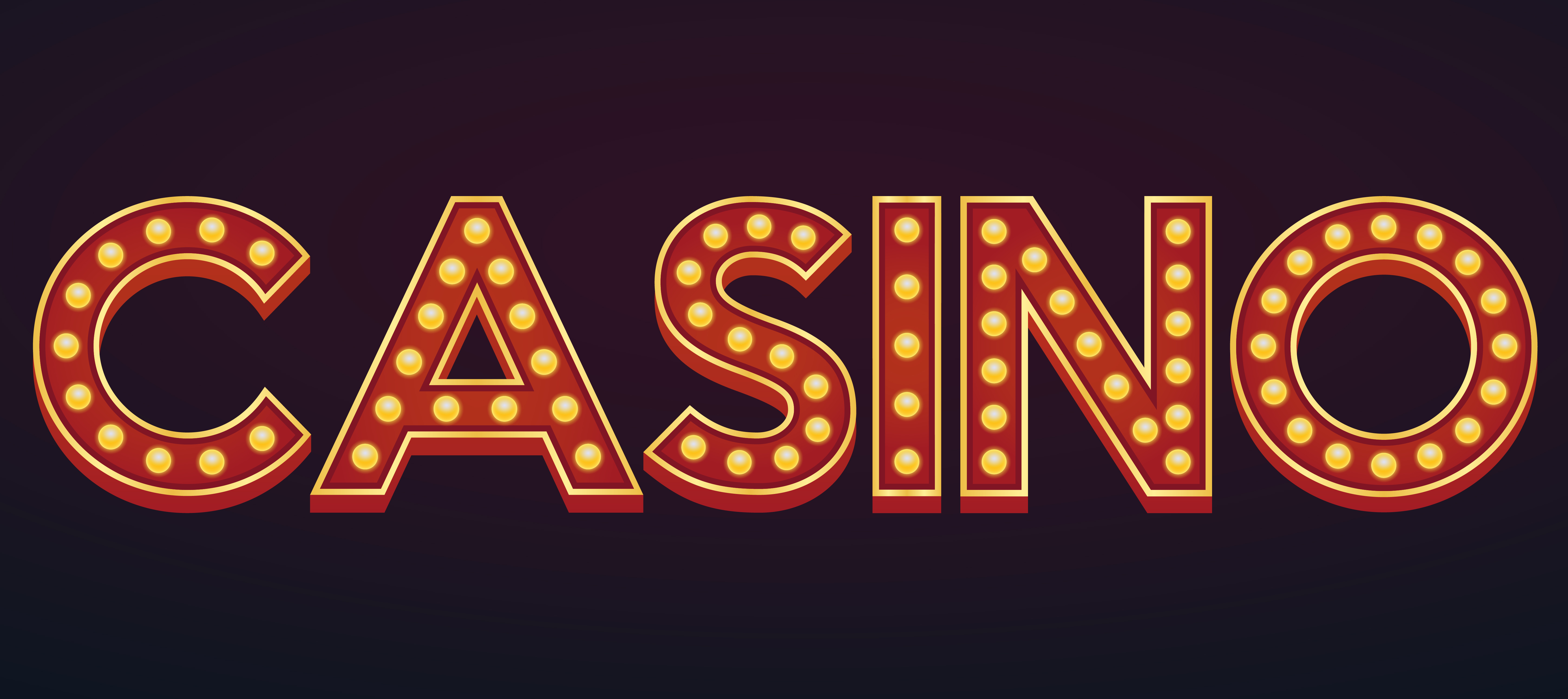 CASINO sign marquee light bulb vintage 540936 Vector Art at Vecteezy
