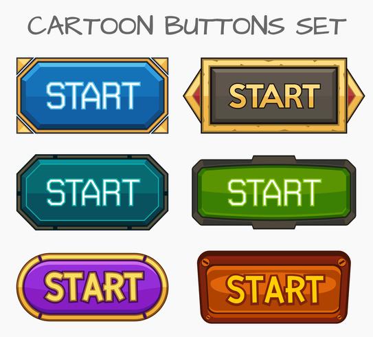 Cartoon buttons set game.Vector illustration vector