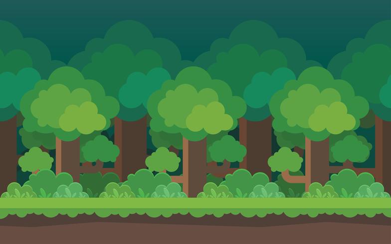 Cartoon Forest Seamless Background Elements For Mobile Games