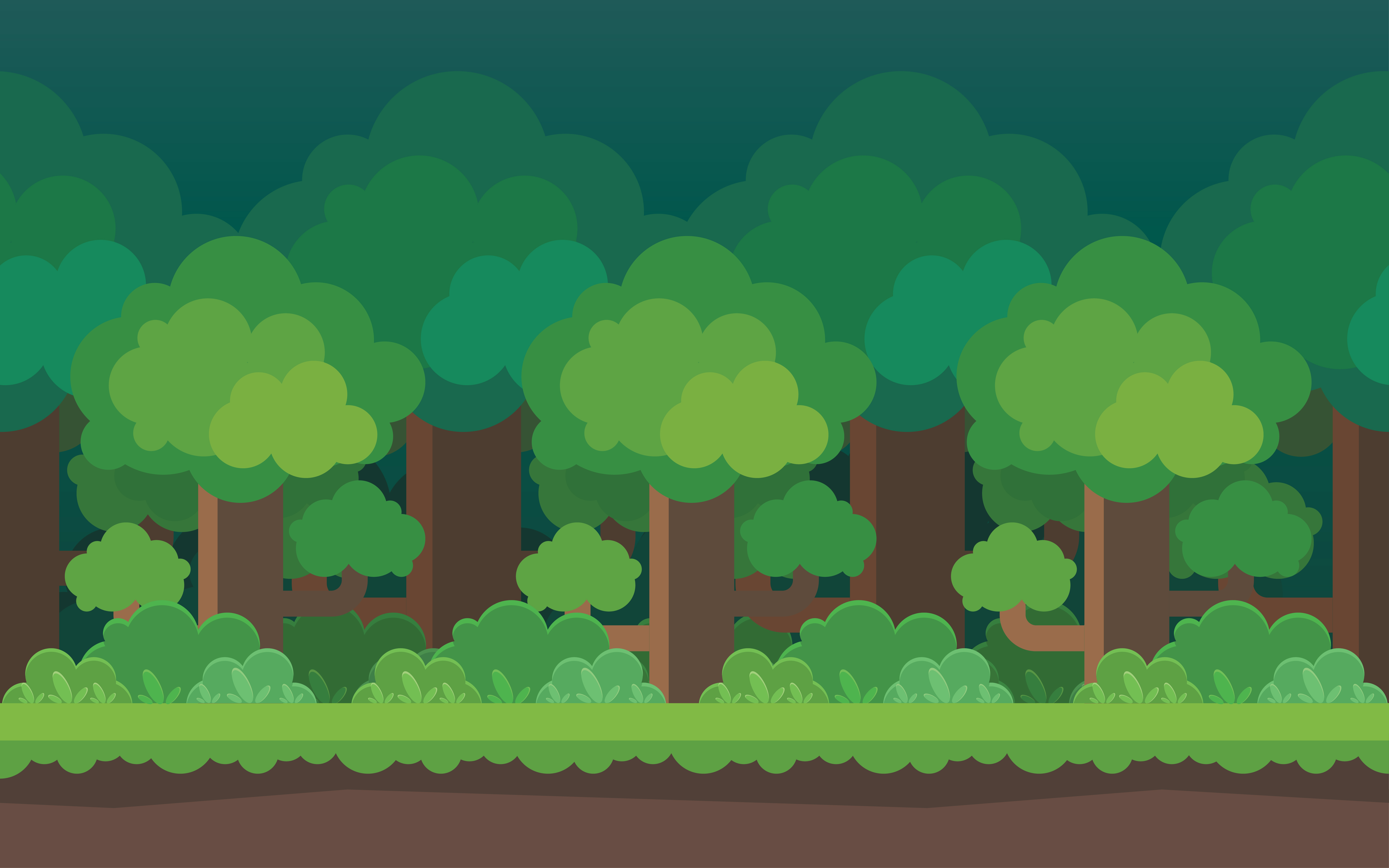 Cartoon forest seamless background Elements for mobile games 540991