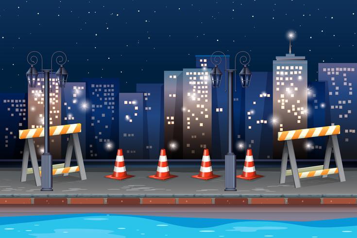 Construction road in the city vector