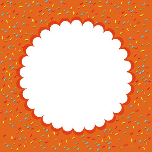Orange confetti template background vector