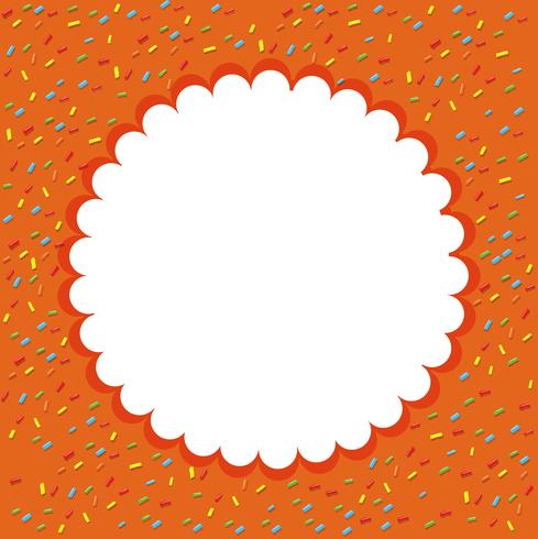 Orange confetti template background vector