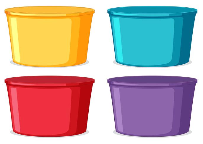 Conjunto de cubos de colores vector