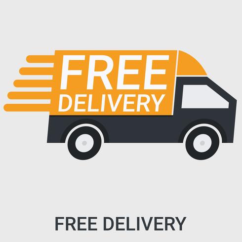 Free delivery in a flat design 541046 Vector Art at Vecteezy