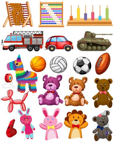 Set de juguetes infantiles vector