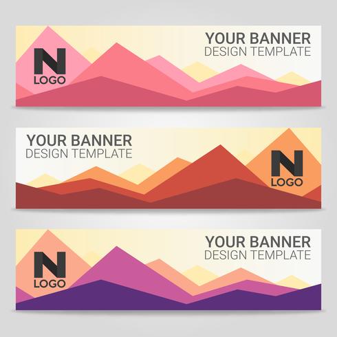 Abstract beautiful banner template background, Vector illustration ,Design for business presentation