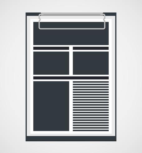 Clipboard in a flat design vector
