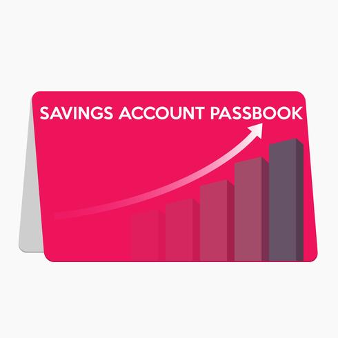 Saving account passbook flat design vector