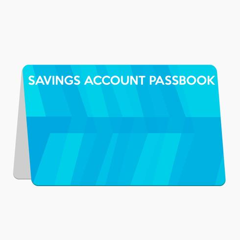 Saving account passbook flat design vector