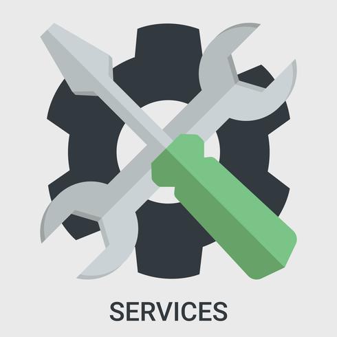 Service in a flat design vector