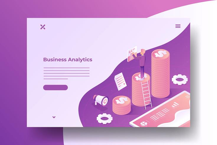 Isometric Business Growth Illustration vector