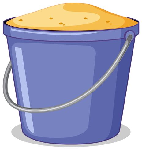 Bucket of sand object vector