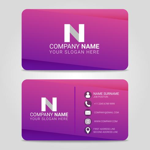 Vector Business Card Modern Design Template