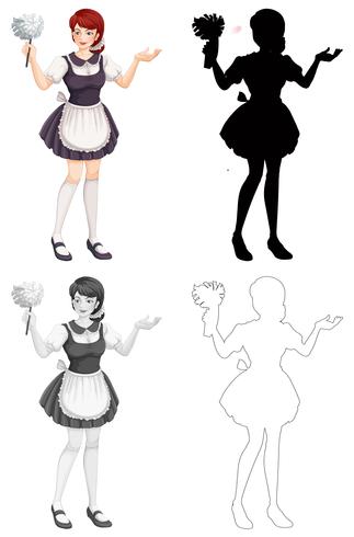 Set of maid character vector