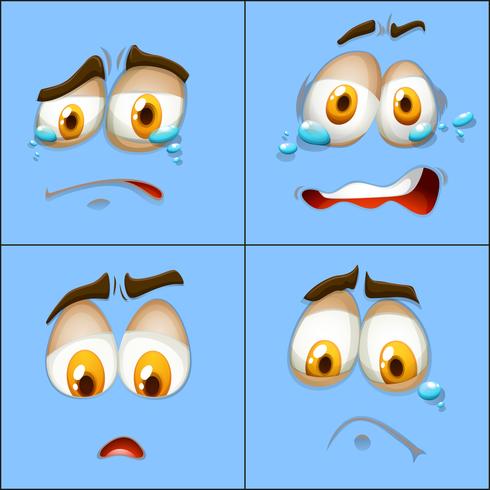 Set of facial expression vector