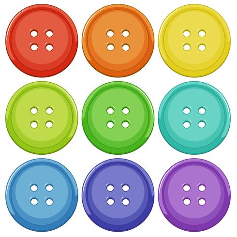 Set of colourful button 541303 Vector Art at Vecteezy