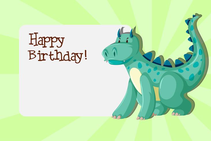 A Dinosaurs On Birthday Template 541355 Vector Art At Vecteezy